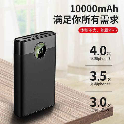 c双输出带圆形显示屏铝合金智能充电宝 - 手机无线充厂家